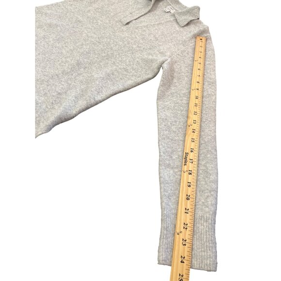J.Crew Extra-Soft Gray Collared Pullover Sweater Long Sleeve Womens Size S - Picture 8 of 9